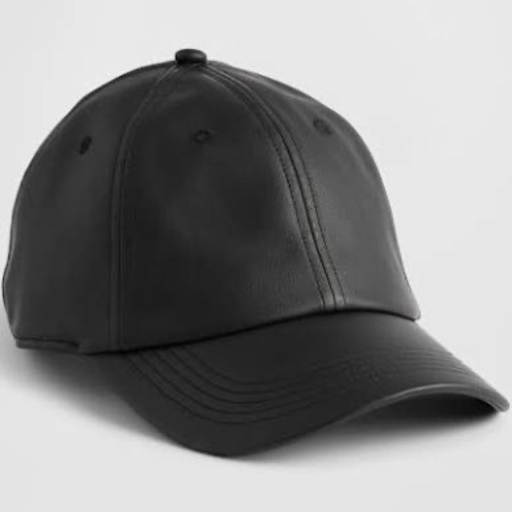 Faux Leather Baseball Hat
